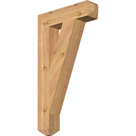 Ekena Millwork Traditional Craftsman Smooth Bracket, Western Red Cedar, 3 1/2"W x 16"D x 28"H BKT04X16X28TRA04SWR